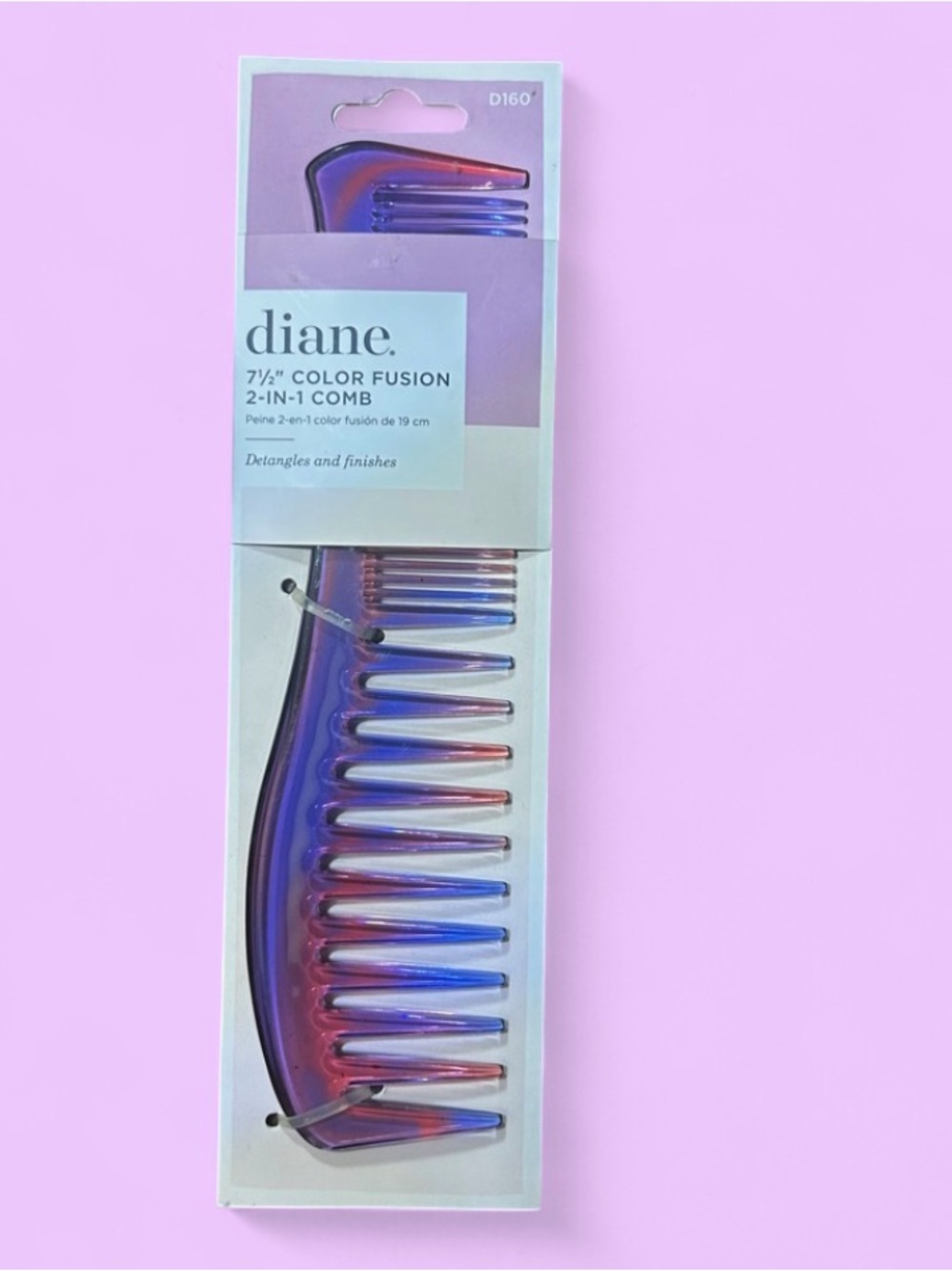 diane 2-in-1 Color Fusion Comb — Purple/Blue/Red